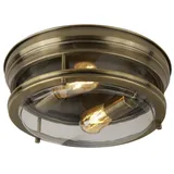 Searchlight Edinburgh 2-flg. E27 36 cm Antik Bronze/Glas