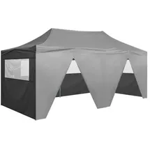 vidaXL Profi-Partyzelt 3 x 6 m inkl. Seitenteile anthrazit