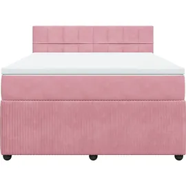 vidaXL Boxspringbett 140 x 200 cm Rosa