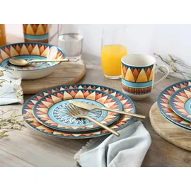 CreaTable Soleil Kombiservice 16-tlg. 4 Personen Sonnenmotiv bunt