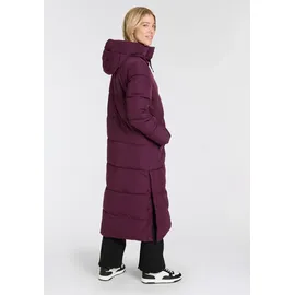 ICEPEAK Steppmantel "ADDIA", Damen, Gr. 42, lila (plum), Steppware, Obermaterial: 100% Polyester. Futter: 100% Polyester. Wattierung: 100% Polyester, sportlich, Basic knielang, Langarm abgerundeter Saum mit Windstopper, Mäntel, mit Markenlederpatch am Oberarm