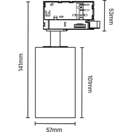 Spectrum 3-Phasen-Stromschiene Strahler IP20 Farbe wählbar Schwarz