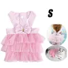 Lubgitsr Hundekleid Hundekleid Hunde Niedliches Bowknot-Kleid Vintage für Hunde- S rosa