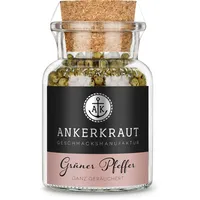 Ankerkraut Grüner Pfeffer ganz geräuchert, krautiges Aroma und dezente Schärfe, für Fleisch, Gemüse und Saucen, 25 g im Korkenglas