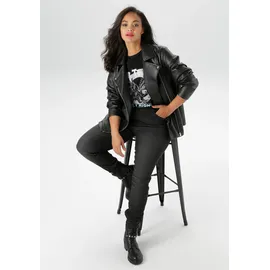aniston plus Bikerjacke in schwarz | Gr.: 50