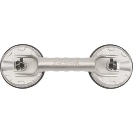 tecwerk Saugheber Aluminium 2 Köpfe 118 mm