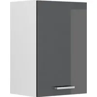 Vicco Hängeschrank R-Line, Anthrazit Hochglanz/Weiß, 40 cm mit offenen