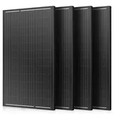 WERCHTAY 480w Solarpanel, Hohe Effizienz Monocrystalline Solarmodul, Full Black Aluminium Frame Solar Panel, 12V/24V PV Modul Ideal for Balkonkraftwerk, Wohnmobil, Garden Shed, Boot (120W*4)
