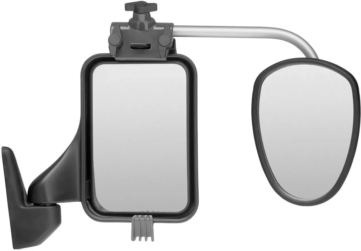 Repusel Alufor Caravanspiegel Paar mit kurzem Arm und konvexem Glas