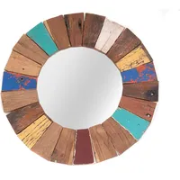 DESIGN DELIGHTS Wandspiegel, Mehrfarbig, Holz, 50x50x3 cm, Spiegel, Wandspiegel