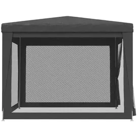 vidaXL Pavillon 3 x 3 m inkl. 4 Seitenteile Anthrazit