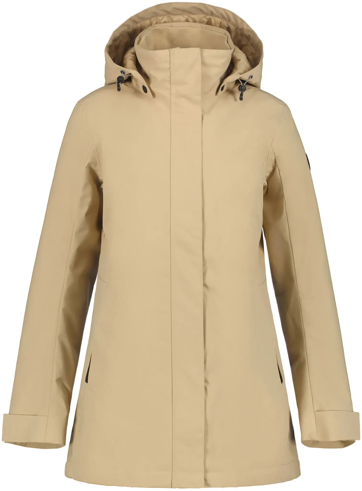 Funktionsjacke ICEPEAK "D FUNKTIONSJACKE ALNA" Gr. 48, beige Damen Jacken mit hohem Stehkragen