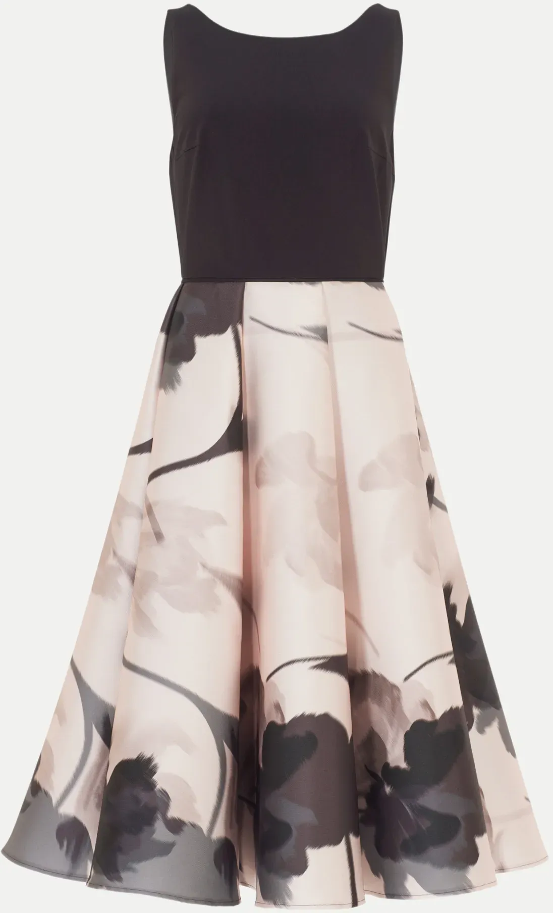 Cocktail Kleid aus bedrucktem Twill Mehrfarbig 42