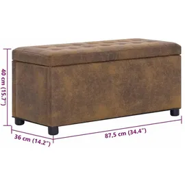 vidaXL Truhenbank Braun 87,5 x 40 x 36 cm
