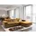 masseno Ecksofa ELMA R-S Gelb Velours-Stoff mit Schlaffunktion