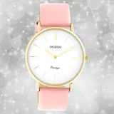 Oozoo Damen Armbanduhr Vintage Series Analog Leder rosa UOC20254