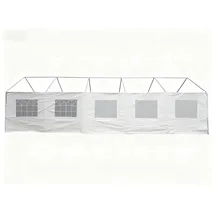 DEGAMO Seitenplane für Zelt 10 x 4 m Weiß