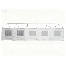 DEGAMO Seitenplane für Zelt 10 x 4 m Weiß