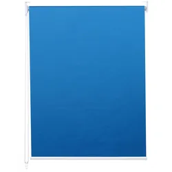 Rollo MCW-D52, Fensterrollo Seitenzugrollo Jalousie, Sonnenschutz Verdunkelung blickdicht 100x230cm ~ blau