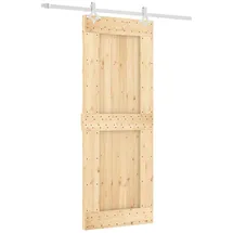 vidaXL Schiebetür rechts 80 x 210 cm weiß
