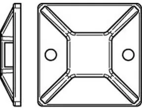 Befestigungssockel PA66 natur 28 x 28 B= max. 5,4 S