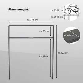 Trutzholm Fahrradständer 2 x Fahrradanlehnbügel 114 x 77 cm Flachstahl 13 mm Anthrazit