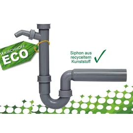 Kirchhoff Siphon Küchenspüle Eco Save 50 mm aus recyceltem Kunststoff-Anschluss
