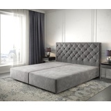 DeLife Boxspringgestell Dream-Great Mikrofaser Taupe 180x200 cm