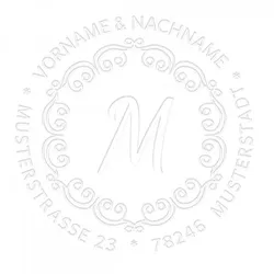 Monogramm-Prägezange 51 mm rund - Dekorative Initialen