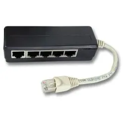 EFB K5117.015 ISDN 5-fach Adapter, RJ45 Stecker / 5 x RJ45 Buchse, terminiert K5117015