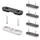 QuickClick Wagner QuickClick® Tandem Kunststoffgleiter Stuhlgleiter 4er-Set zum Anschrauben - 4X Basis + 8X Schraube + 4X Gleitaufsatz austauschbar - Kunststoff Hyper - 39 x 12 mm - Made in DE - 15781800