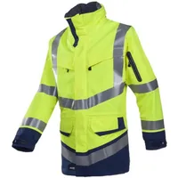 Sioen SIOEN Warnschutz-Regenjacke Windsor Gr. L leuchtgelb/marine