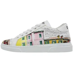 Sneaker DOGO "Damen Ace Sneakers Burano Island Vegan Damen Sneaker / Female", Damen, Gr. 36, Normalschaft, weiß, Lederimitat, Schuhe, Vegan