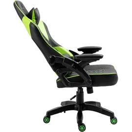 kraken chairs Gaming Stuhl Ergonomischer Gaming Sessel, Bürostuhl Höhenverstellbar Drehstuhl, Gamer Stuhl Verstellbare Armlehne Lendenkissen Schwarz/Grün