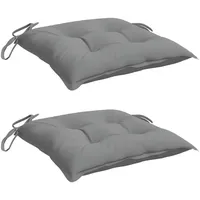 VidaXL Stuhlkissen 2 Stk. Grau 50x50x7 cm Oxford-Gewebe