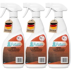 Futum 3x500ml Zecken- / Mückenspray Flüssigkeit 3x500 ml