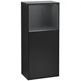 Villeroy & Boch Finion Seitenschrank G50, G500HGPD 41,8x93,6cm, links, Emotion, Regal oben Midnight Blue Matt, Black matt lacquer