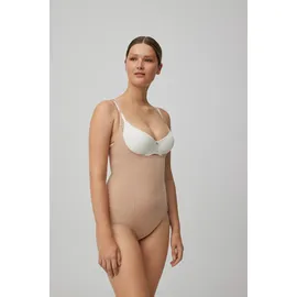 Ysabel Mora Shaping-Body YSABEL MORA, Damen, Gr. M, N-Gr, beige, Single Jersey, Obermaterial: 86% Baumwolle, 14% Elasthan, eng, Bodys, mittlerer Form-Effekt, atmungsaktiv, Baumwollmix, elastisch