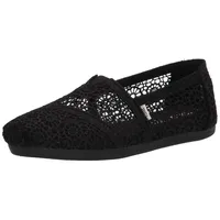 TOMS Damen Moroccan Corchet Alpargata Flache Slipper, Schwarz, 36.5