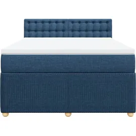 vidaXL Boxspringbett 140 x 200 cm Blau
