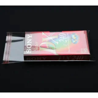 100 St. Schutzhüllen aus hochtransparenten Folie für VHS Video Kassetten mit dem Format 105 x 200 x 29 mm