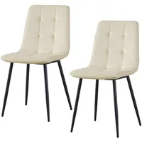 Hti-Living Stuhl Mesa Velvet Creme