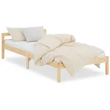 Homestyle4u Jugendbett Holzbett 90 x 200 cm Kinderbett natur Bett 888