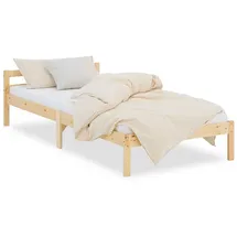 Homestyle4u Jugendbett Holzbett 90 x 200 cm Kinderbett natur Bett 888