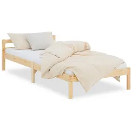 Homestyle4u Jugendbett Holzbett 90 x 200 cm Kinderbett natur Bett 888
