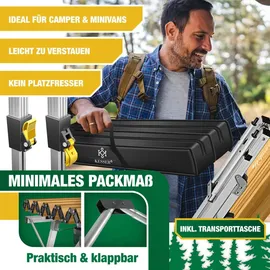 Kesser Campingtisch faltbar Holz-Optik Braun