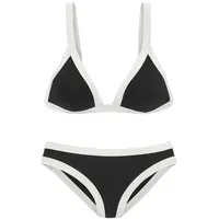 VENICE BEACH Triangel-Bikini Damen Schwarz/Weiß 40 Cup C/D