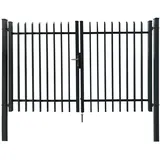 Floraworld Dekor-Doppeltor Porto zum Einbetonieren 300 cm x 180 cm Anthrazit