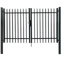 Floraworld Dekor-Doppeltor Porto zum Einbetonieren 300 cm x 180 cm Anthrazit