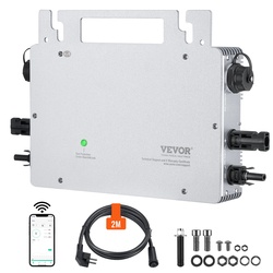 VEVOR Solar Grid Tie Micro Wechselrichter 800W Wasserdicht IP67, Solar Micro Wechselrichter Fernüberwachung per App und WIFI